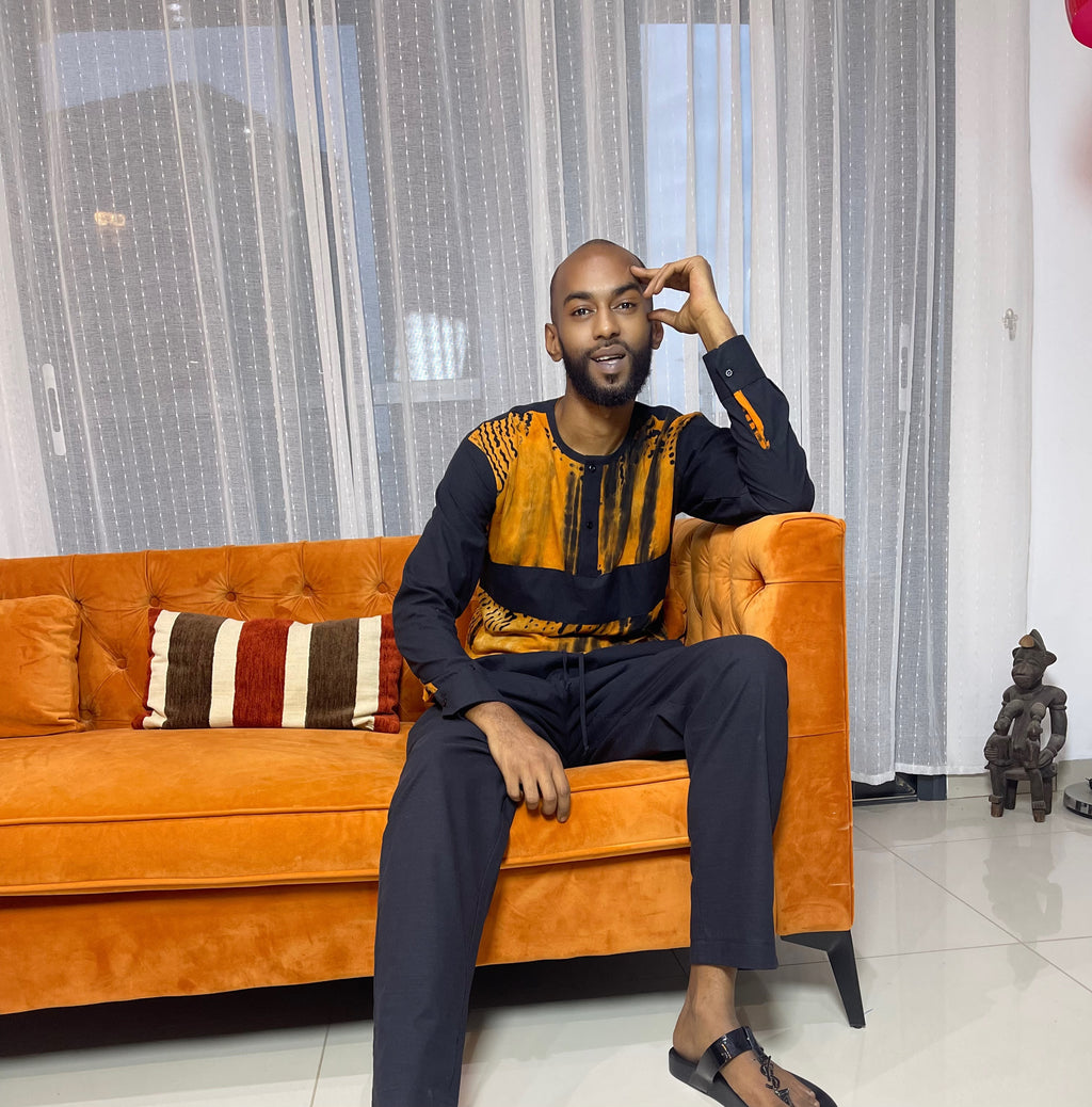 Ensemble melhfa orange [homme]