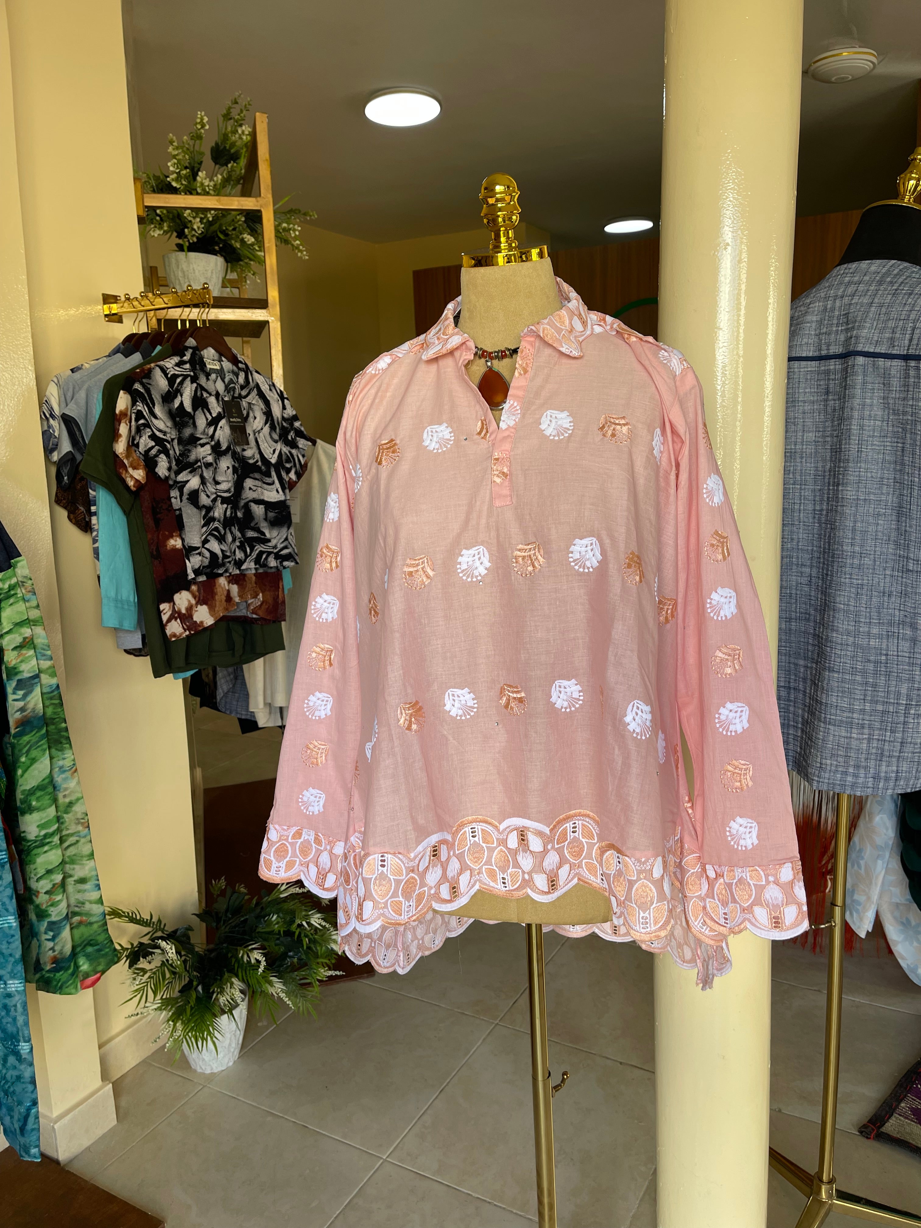 Ensemble Chemise avec shorts en lin beige